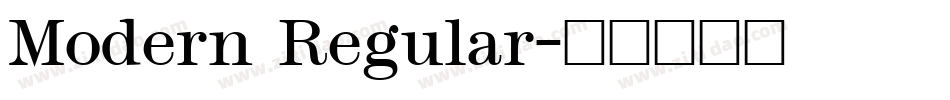 Modern Regular字体转换